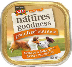 Natures goodness grain free chicken duck sales and garden vegetables dry dog food 20kg